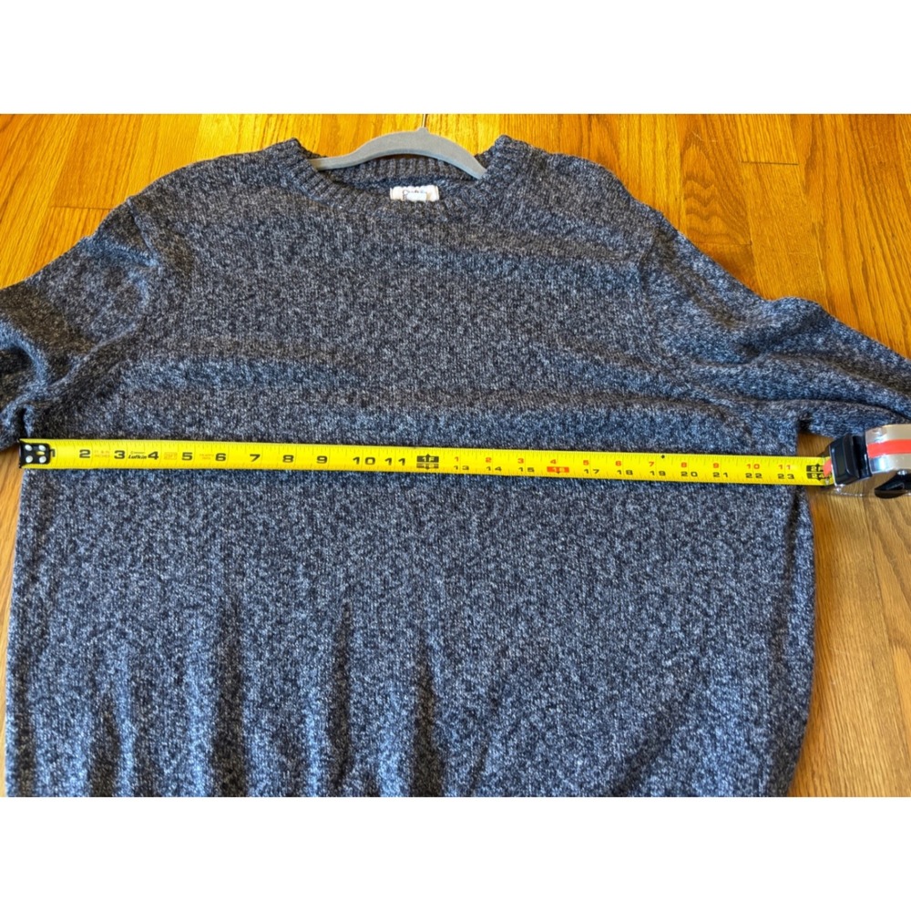 Croft & Barrow Mens Crew Neck Sweater Marled Charcoal Grey Knit Pullover XL - Picture 3 of 4
